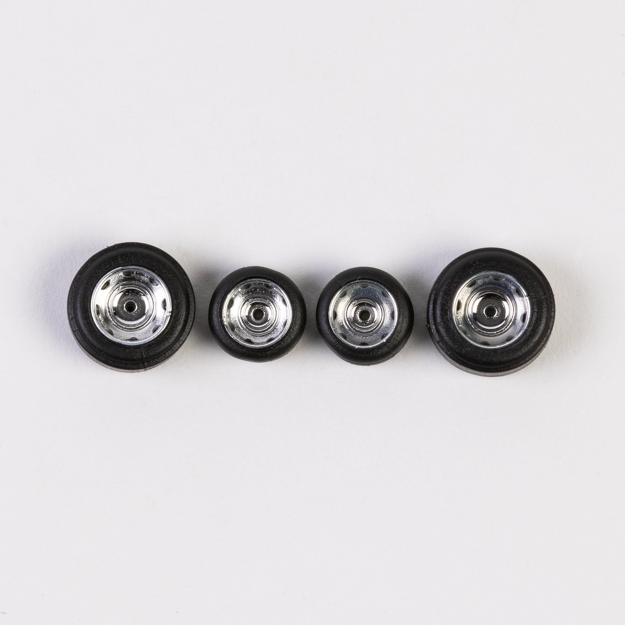 #1004 Silver “STEELY” Style Gasser Wheels