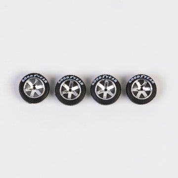 #194 Silver "TE37" Style Wheels with Lettered Tires