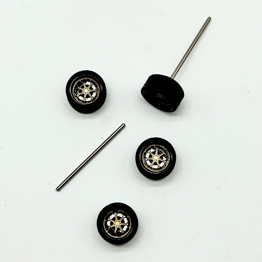 10mm Graphite Gold Alloy Bearing Wheels (Spinners)