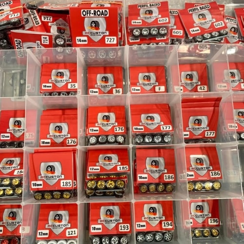 Limited Set: 50 PACK 1:64 SCALE 10/12MM MAINLINE WHEELS- ASSORTED (Bulk Order)