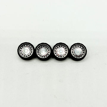 11mm Silver “BBS Euro Weave” Alloy Bearing Wheels (Spinners)