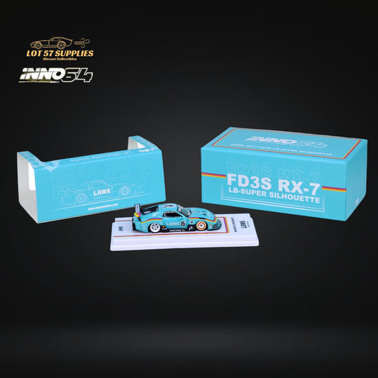 Inno64 Mazda RX-7 LBWK FD3S Blue MDX 24' 1:64 IN64-LBWK-RX7-03