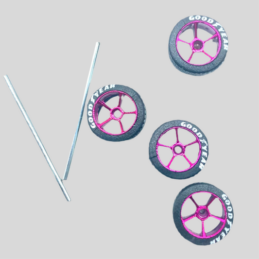 #31 Violet 5 Spokes Metallic “Racers” Lettered Wheels