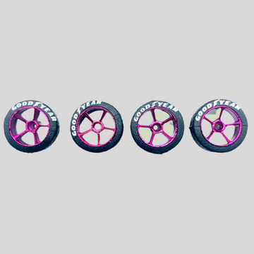 #31 Violet 5 Spokes Metallic “Racers” Lettered Wheels