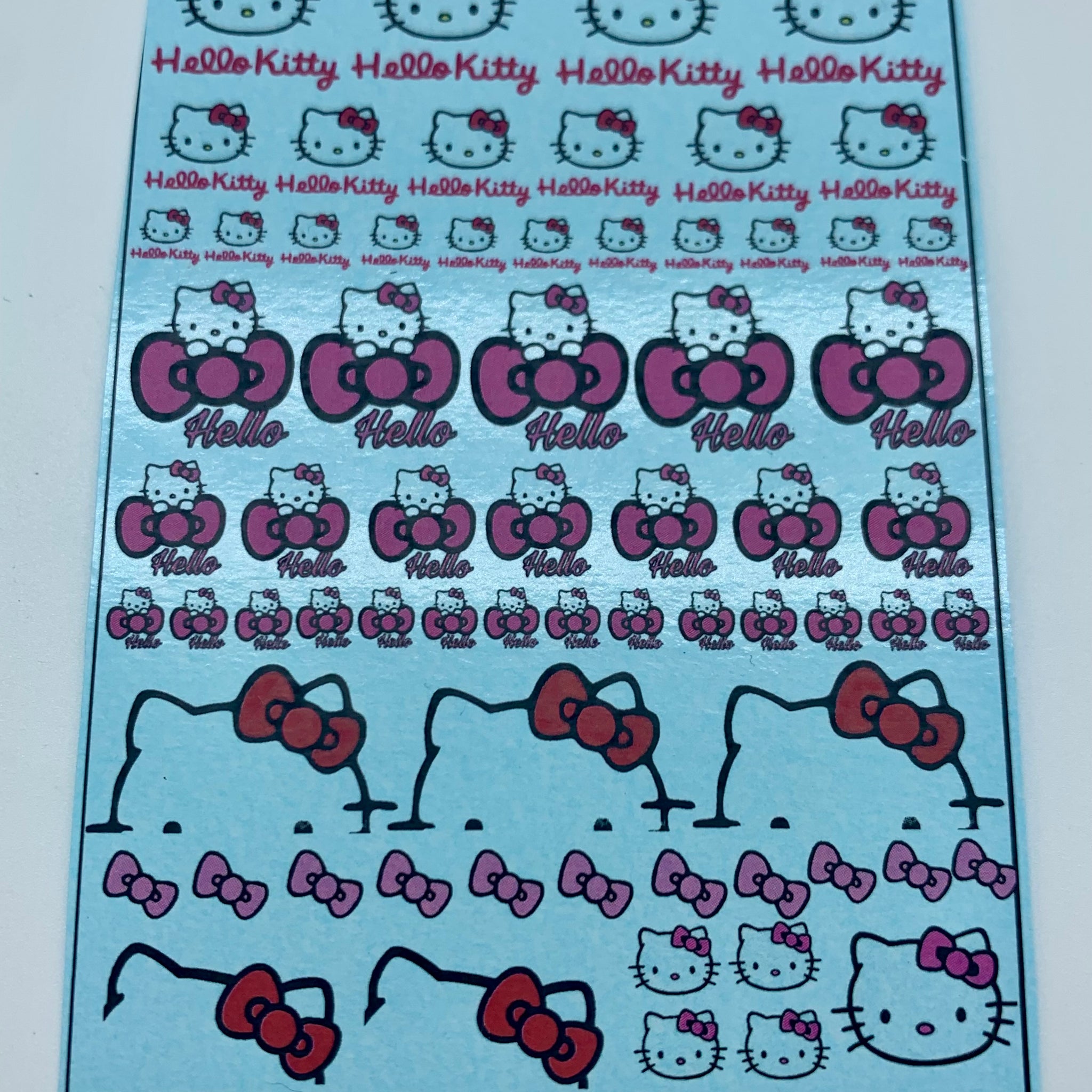 Hello Kitty Waterslide White Toner Decal