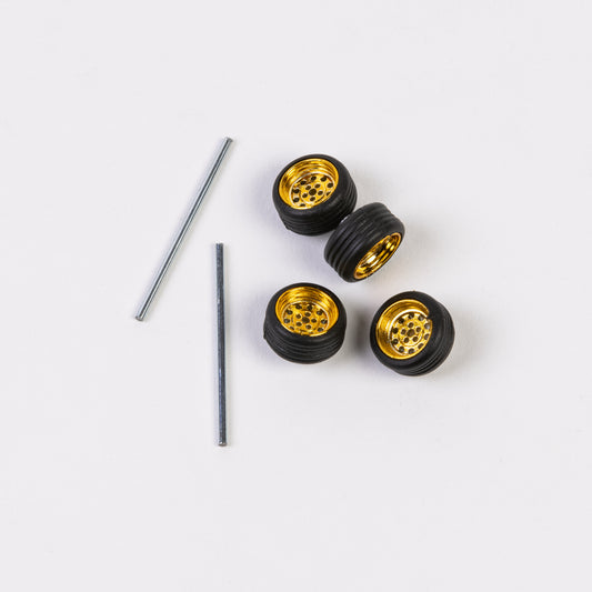 #822 Gold "Dots" Style Low Profile Wheels