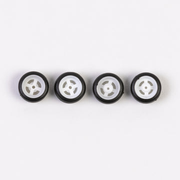 #841 White "JDM" Classic 4 Spokes Wheels