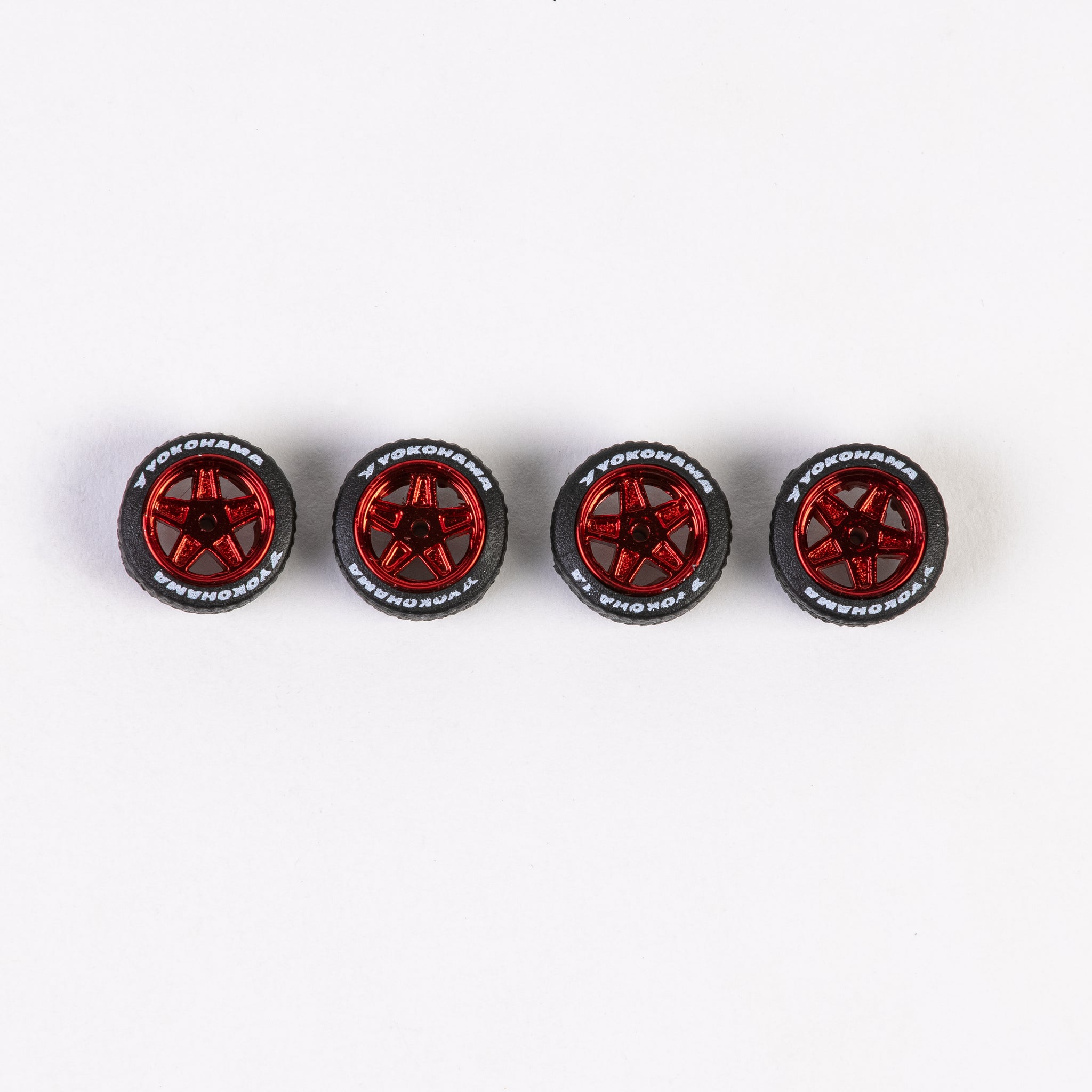 Model D - Metallic Red 5 Spokes "Ferrari" Style Wheels