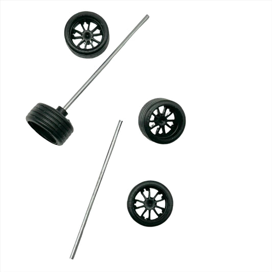 #600 Black 14mm Deep-Dish 10 Spokes Truck Wheels