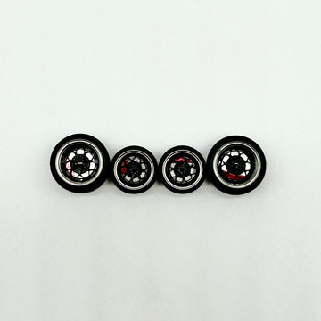 NEW - Black Spider Web “Staggered” Style Alloy Bearing Wheels. (Spinners)