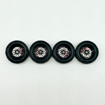 NEW- Black “Midnight” BBS Style 14mm OFF-ROAD Alloy Bearing Wheels. (Spinners)