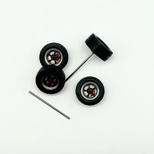 NEW- 14mm Black with Chrome Lip “Directional” Style OFF-ROAD Alloy Bearing Wheels (Spinner)