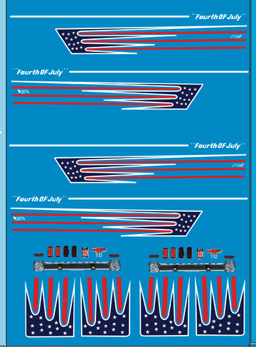 Custom 62 Chevy Truck Stars & Stripes Waterslide Decal