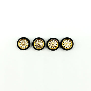 NEW- #622 Gold 14mm Low Profile “Dots” Wheels