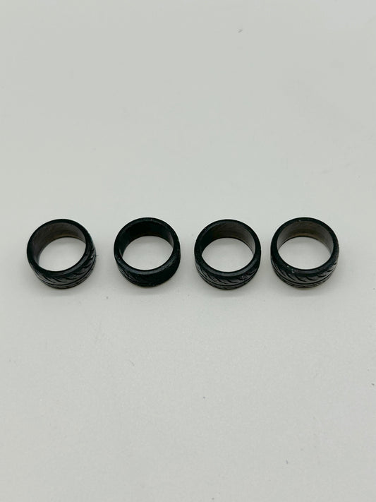 Dark Grey 11mm Interchangeable Resin Tires For Alloy Spinners