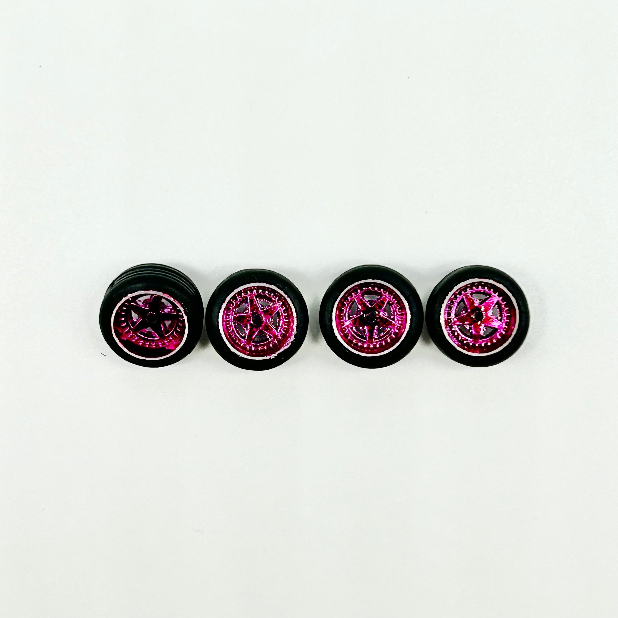 #301 NEW Limited Edition: 12mm Violet With Chrome Lip “Porsche” Style Metallic Wheels