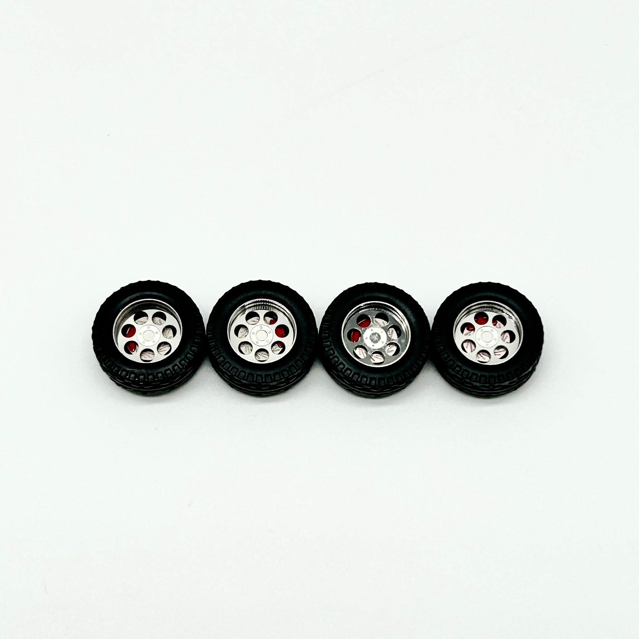 NEW- 14mm Silver “Revolver” OFF-ROAD Alloy Bearing Wheels (Spinner)