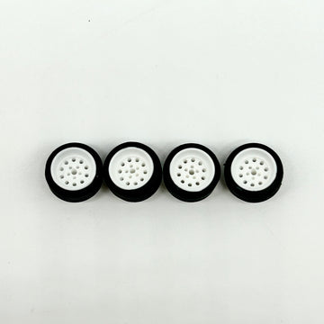 NEW- #826 White “Dots” Style Low Profile Wheels