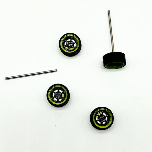 10mm 6 Spokes “Greenie” Alloy Bearing Wheels (Spinner)