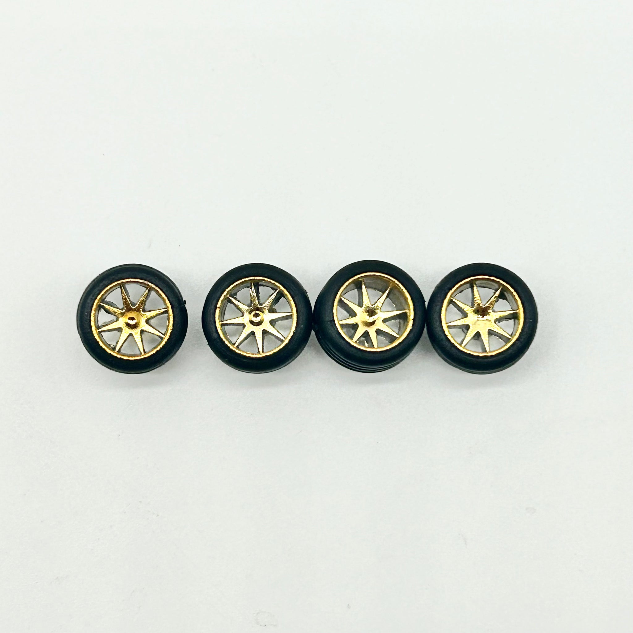 #874 Gold 8 Spoke "Deep Dish" Wheels