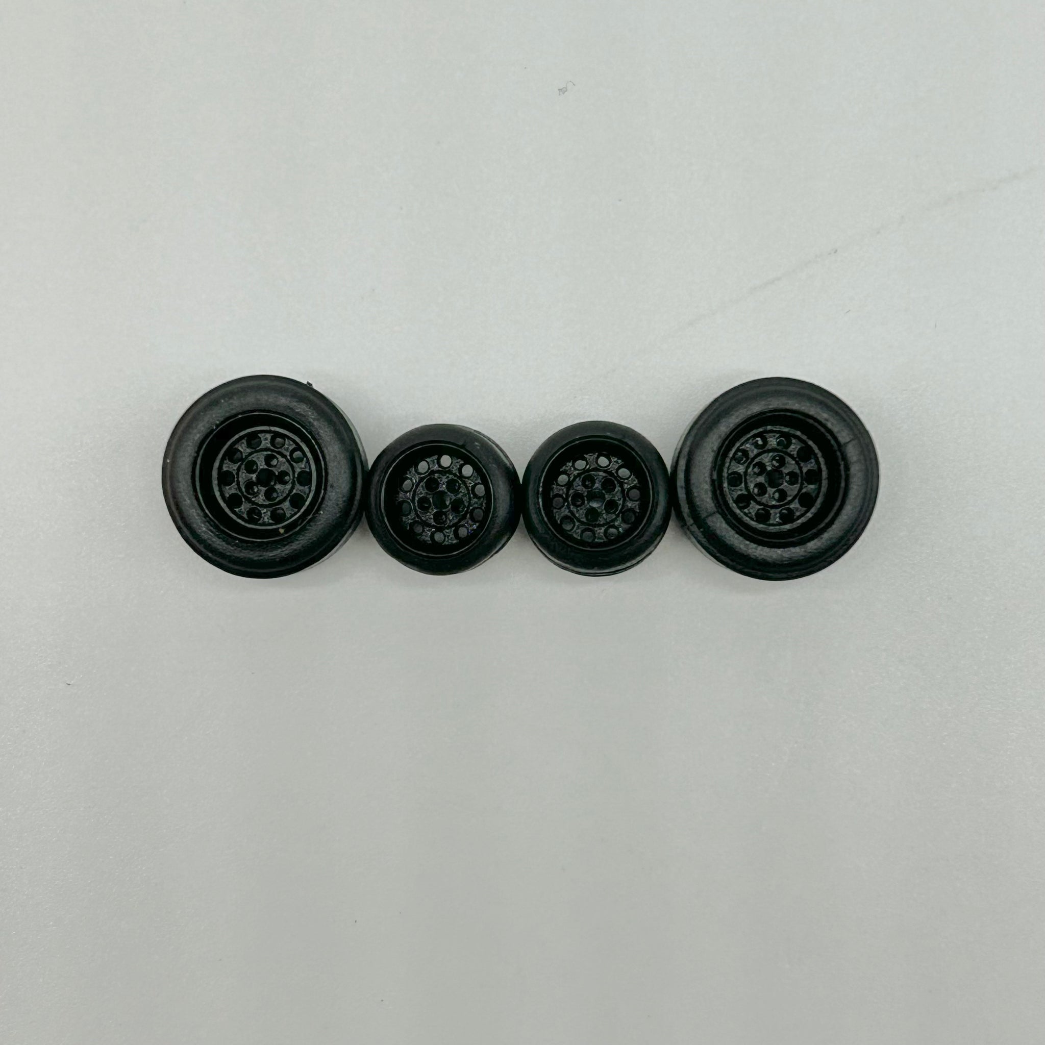 #1020 Black “Dots” Gasser Style Wheels