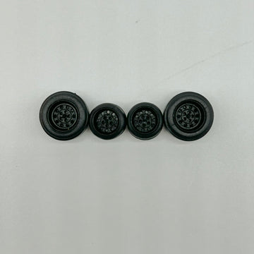 #1020 Black “Dots” Gasser Style Wheels