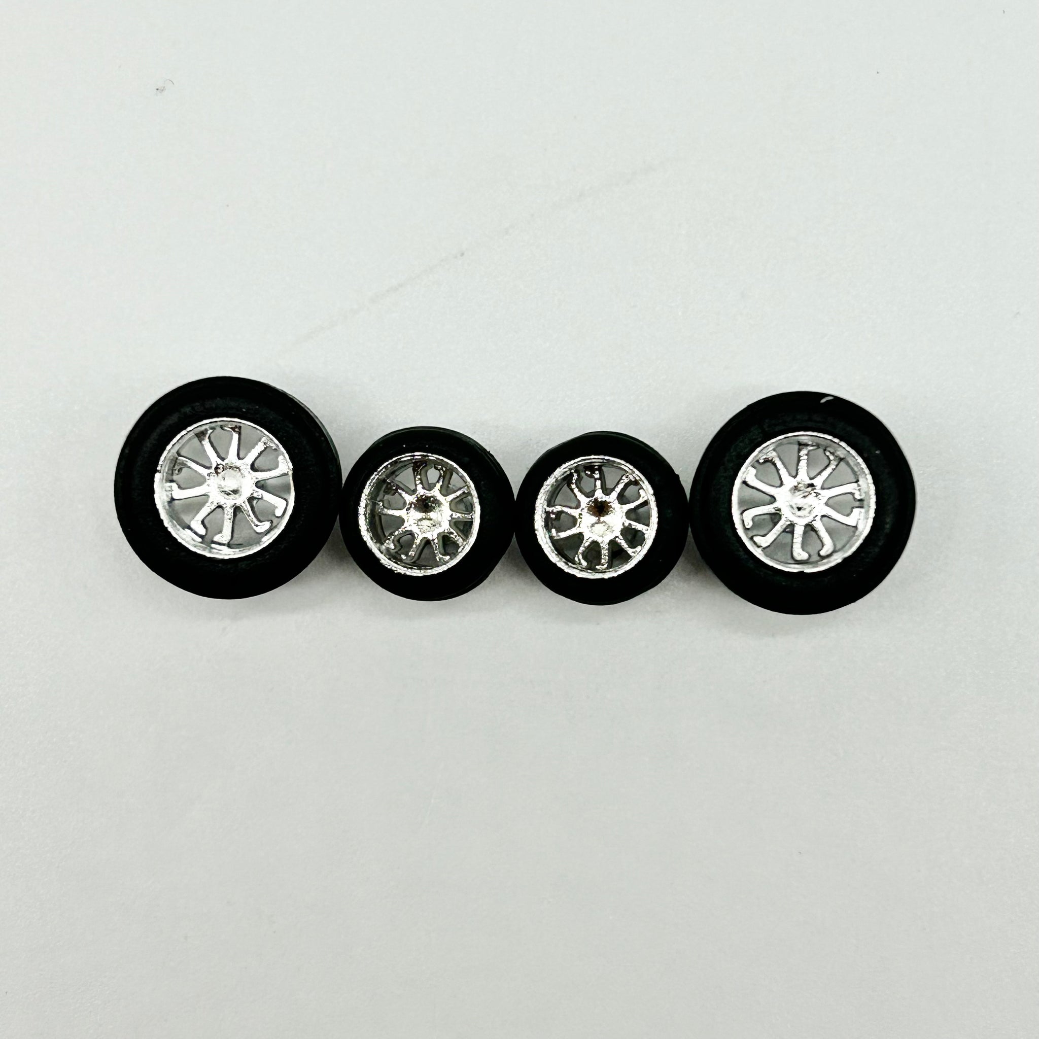 #1024 Chrome 10 Spokes Deep Dish Gasser Wheels