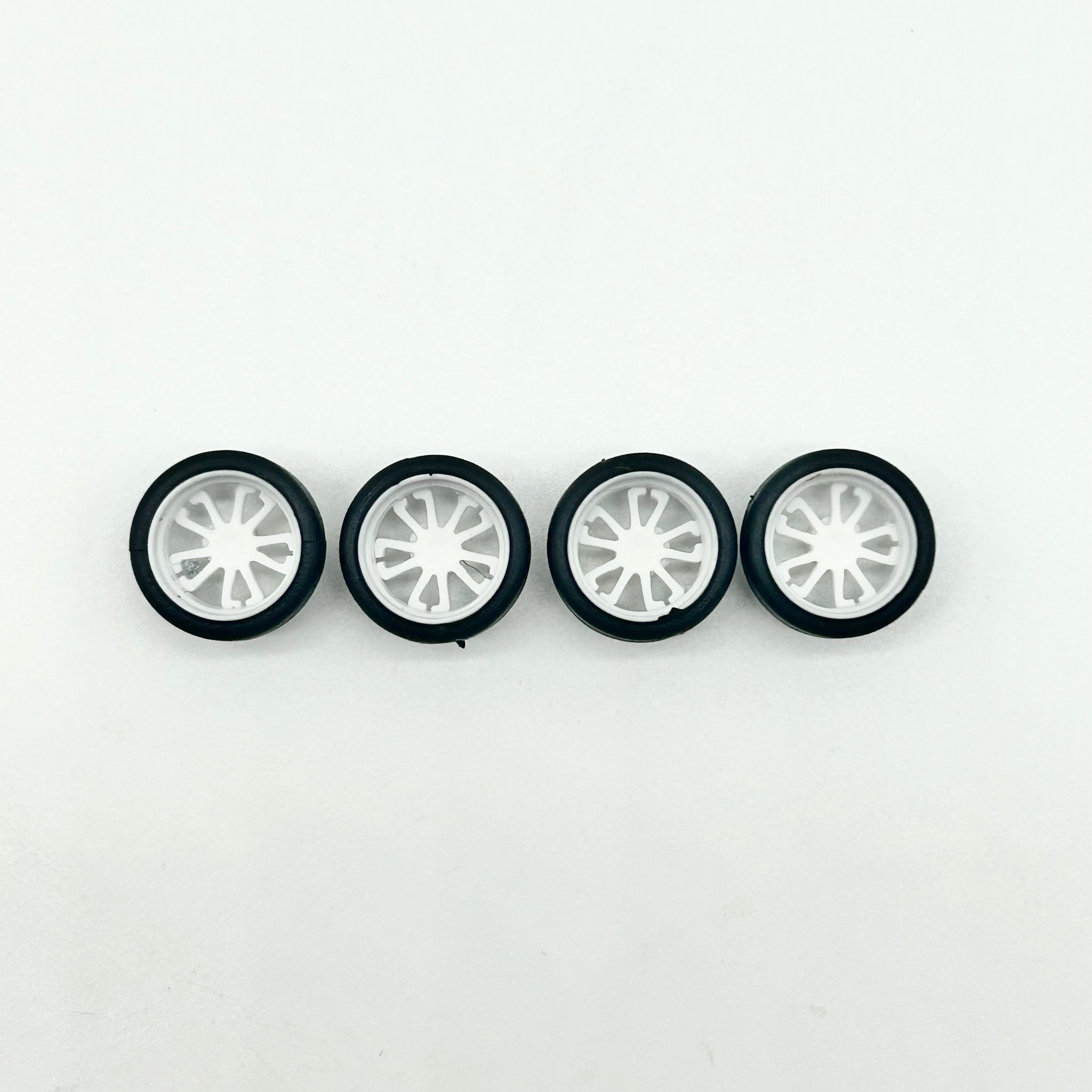 #601 White 10 Spokes Low Profile Truck Wheels