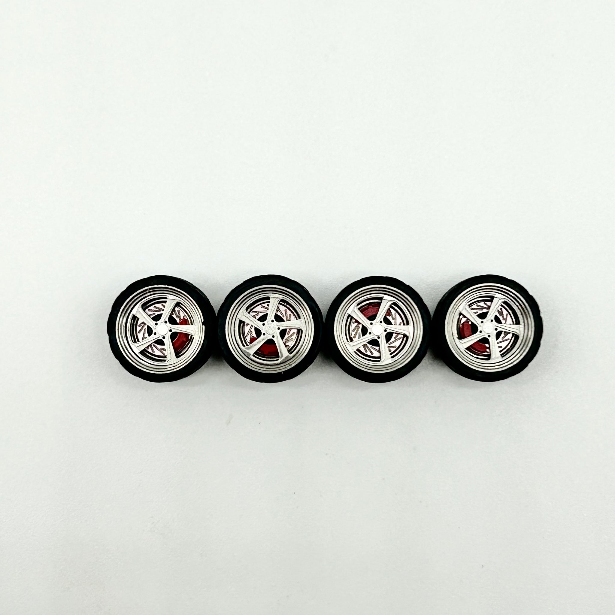 11mm Silver 5 Spoke “Billet” Style Bearing Wheels