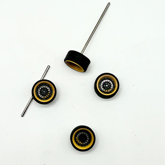 10mm Yellow Lip Alloy Bearing Wheels. (Style may vary from Image)