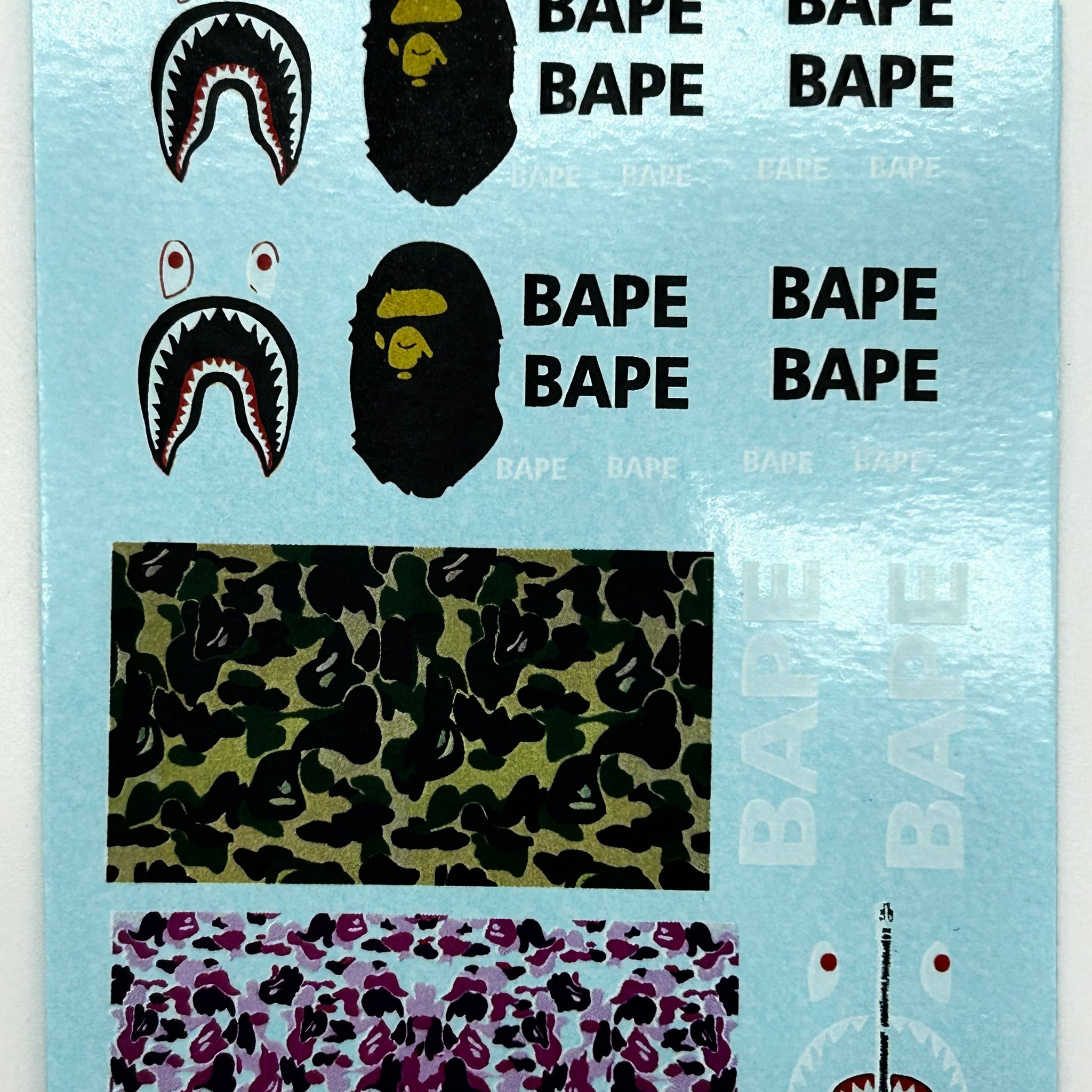 NEW- BAPE themed Waterslide Decal for 1:64 scale. (Limited qty)