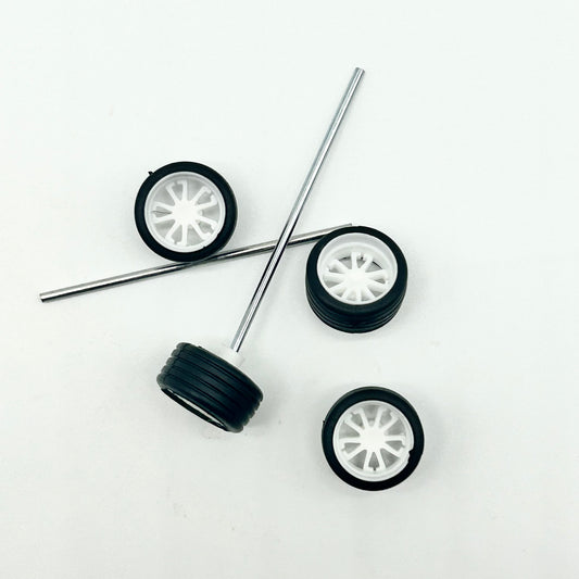 #601 White 10 Spokes Low Profile Truck Wheels