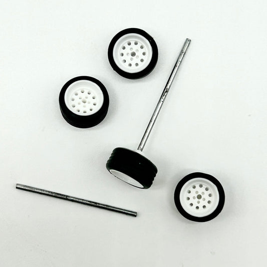 NEW- #826 White “Dots” Style Low Profile Wheels