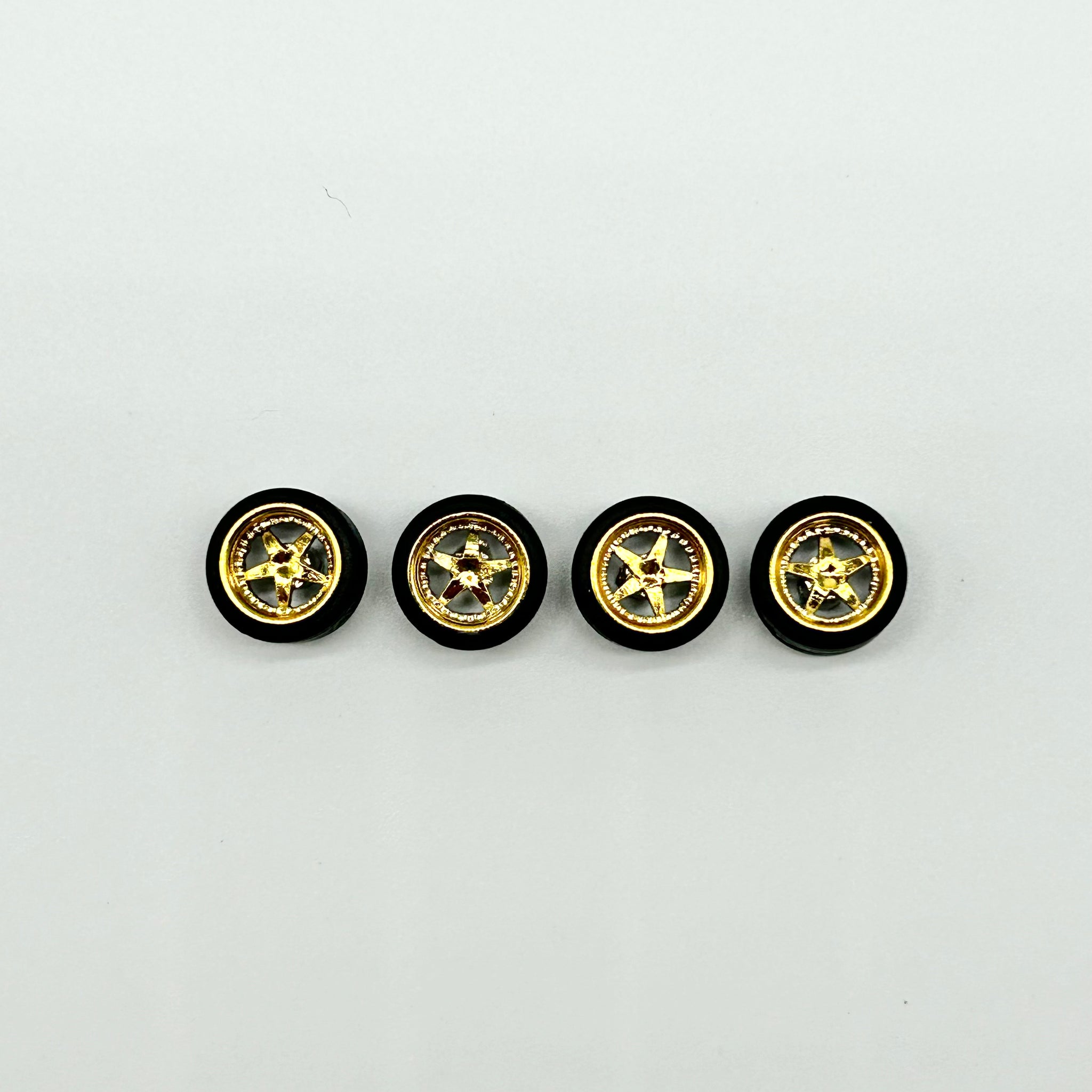 NEW- #621 Gold 14mm Low Profile “Porsche” Wheels