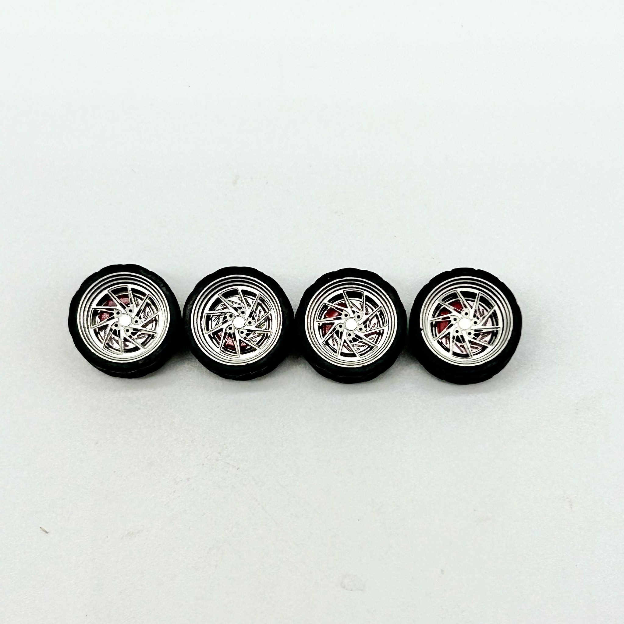 11mm Silver “Swirly” Style Bearing Wheels