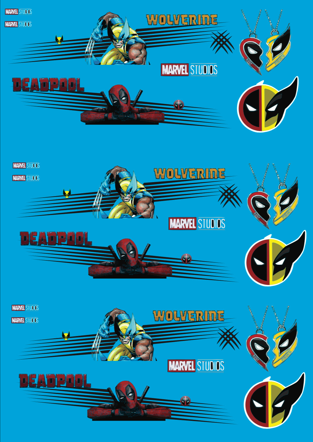 Custom Deadpool/Wolverine Waterslide Decal for 1:64 Scale