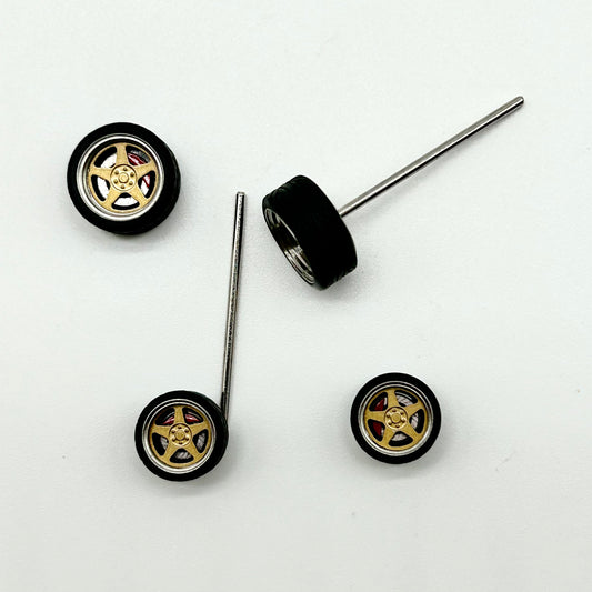 NEW- Golden 5 Spoke “Staggered” Alloy Bearing Wheels (Spinners)