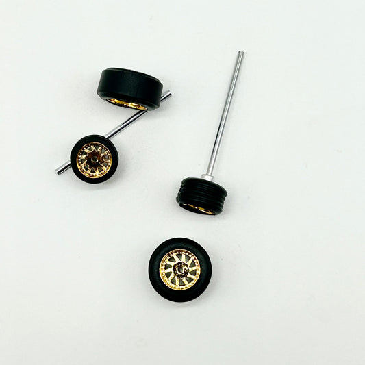 #1007 Gold "Rucci" Style Gasser Wheels