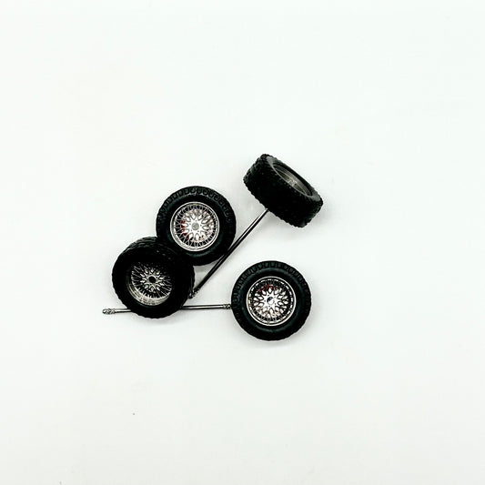 NEW- 14mm Silver “Euro Weave” OFF-ROAD Alloy Bearing Wheels (Spinner)