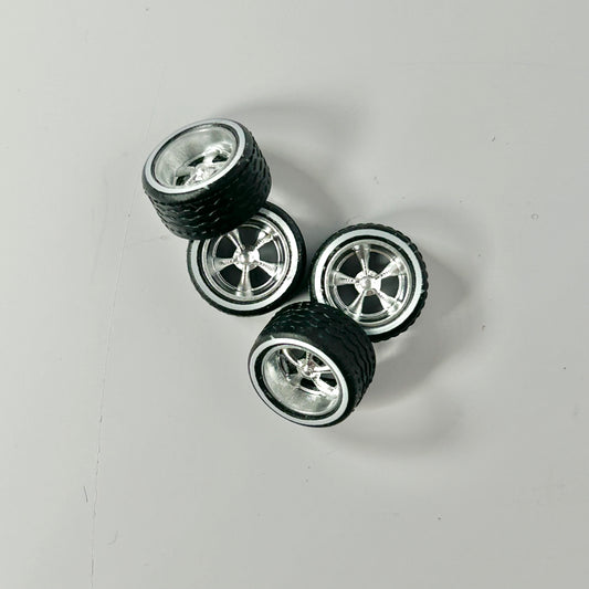 8mm Chrome 5 Spokes Supreme Lowrider Wheels