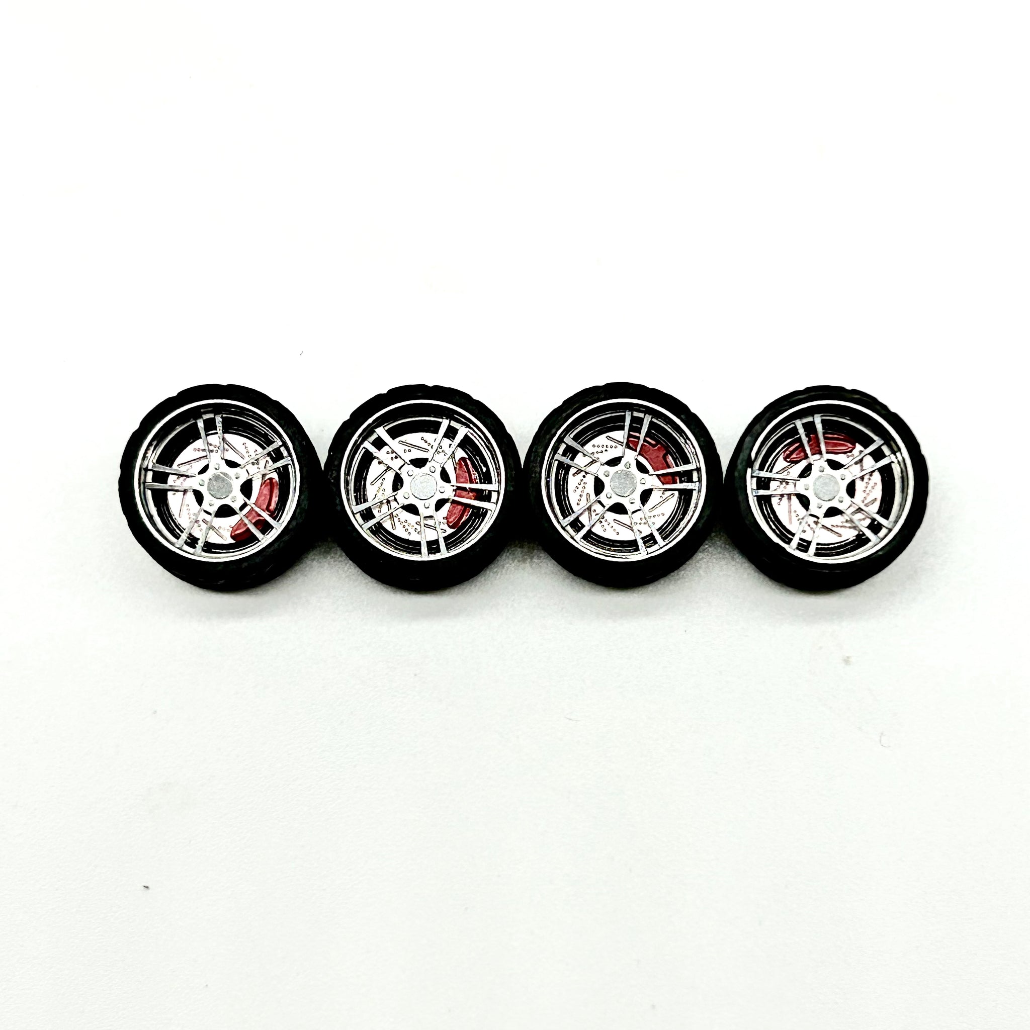 11mm Silver “Split 5” Alloy Bearing Wheels (Spinners)