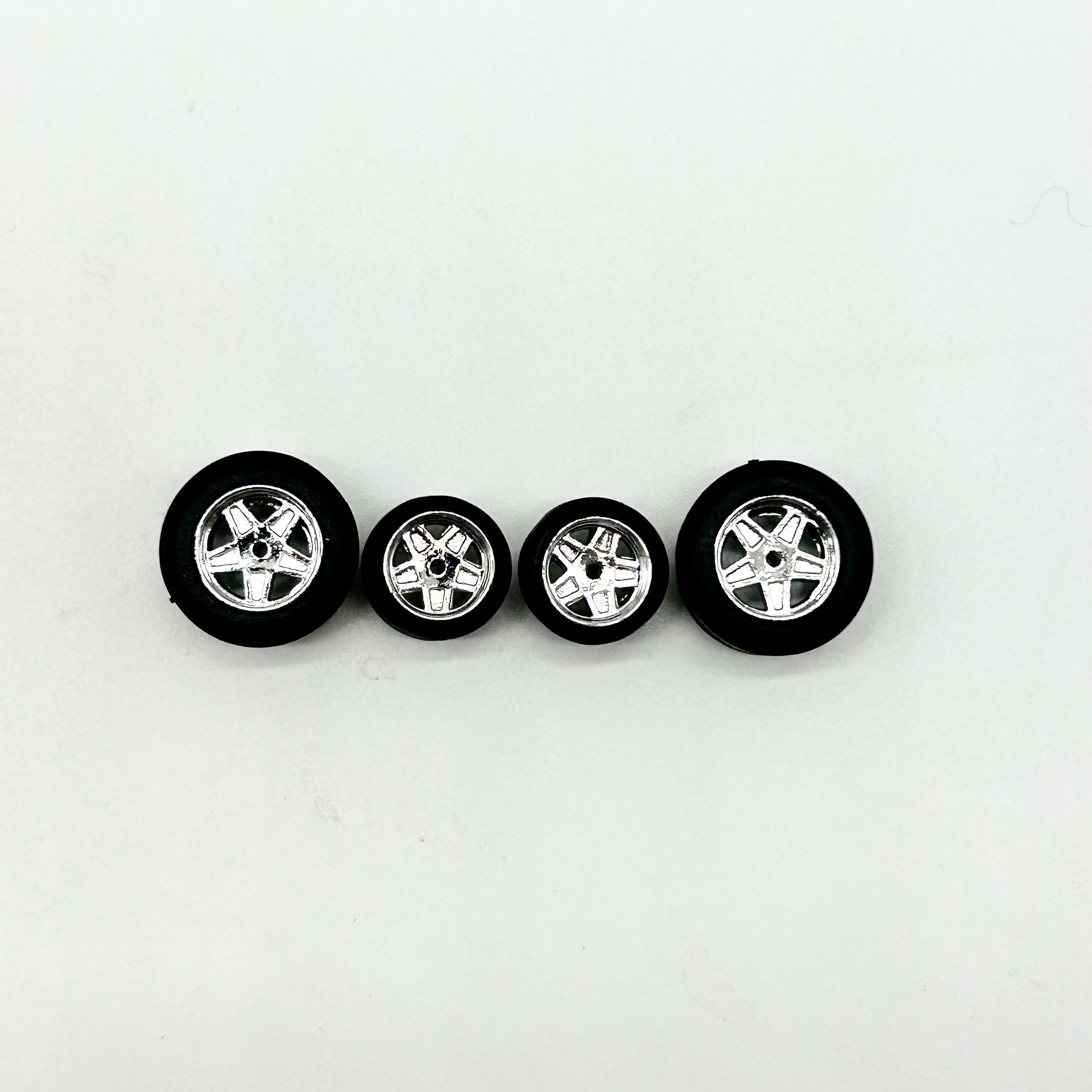 #1003 Silver "Ferrari" Style Gasser Wheels