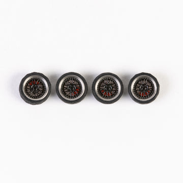 11mm Black with Chrome Lips "BBS" Style Alloy Spinner Wheels