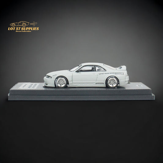 Inno64 Nissan Skyline GT-R R33 "Pandem / Rocket Bunny" Widebody in Cement Grey Matte 1:64 IN64-R33P-CGM